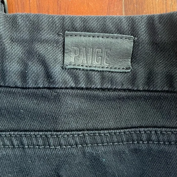 Paige Phillipa Suspender Jeans Anthropologie Black Boyfriend 24 Overalls Denim - Picture 9 of 9